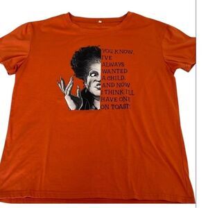 Hocus Pocus size XL short sleeve orange Winifred Sanders tshirt GUC
